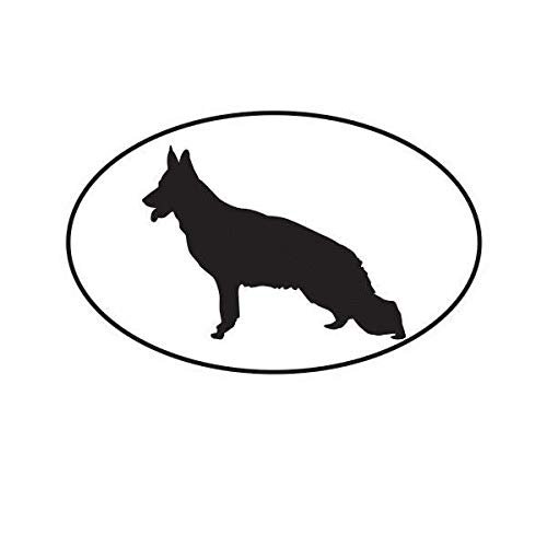 ION Graphics Magnet German Shepherd Euro Oval Magnetic Vinyl Dog Canine 5" Car Magnet Bumper Sticker