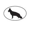 ION Graphics Magnet German Shepherd Euro Oval Magnetic Vinyl Dog Canine 5" Car Magnet Bumper Sticker view 1