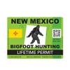 ION Graphics Magnet New Mexico Bigfoot Hunting Permit Magnetic Vinyl Die Cut Decal Sasquatch Lifetime 5" Car Magnet Bumper Sticker view 1