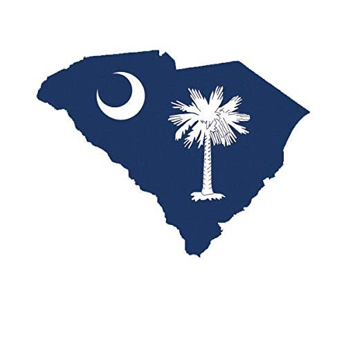 ION Graphics Magnet South Carolina State Shaped Flag Magnetic Vinyl SC 5" Car Magnet Bumper Sticker