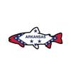 ION Graphics Magnet Arkansas State Shaped Trout Magnetic Vinyl Cinyl Decal AR Fly Fishing Fish 5" Car Magnet Bumper Sticker view 1