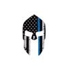 ION Graphics Magnet 7" Distressed Thin Blue Line Subdued Spartan Helmet American Flag Magnetic Vinyl Law 5" Car Magnet Bumper Sticker view 1
