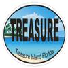 Magnet Treasure Island Florida Oval Vinyl Magnetic Bumper Sticker Decal D1271 Euro Oval 5" view 1