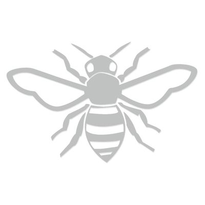 Applicable Pun Honey Bee - Vinyl Decal for Outdoor Use on Cars, ATV, Boats, Windows and More - Light Grey 3 inch