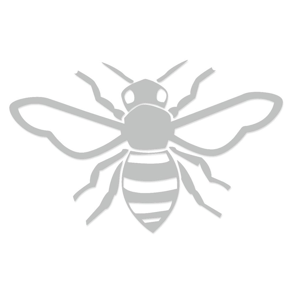 Applicable Pun Honey Bee - Vinyl Decal for Outdoor Use on Cars, ATV, Boats, Windows and More - Light Grey 3 inch