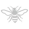 Applicable Pun Honey Bee - Vinyl Decal for Outdoor Use on Cars, ATV, Boats, Windows and More - Light Grey 3 inch view 1