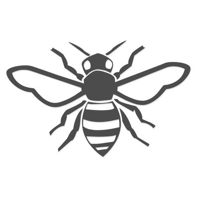Applicable Pun Honey Bee - Vinyl Decal for Outdoor Use on Cars, ATV, Boats, Windows and More - Dark Grey 4 inch