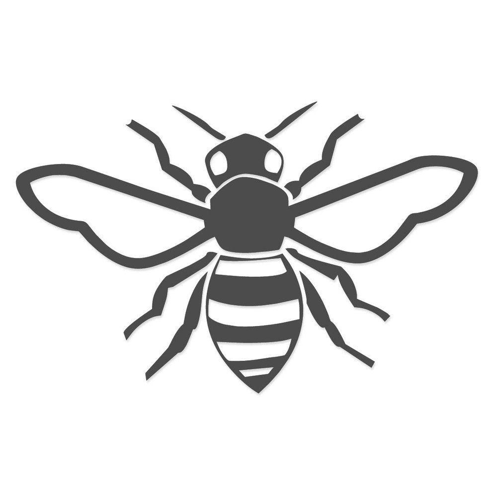 Applicable Pun Honey Bee - Vinyl Decal for Outdoor Use on Cars, ATV, Boats, Windows and More - Dark Grey 4 inch