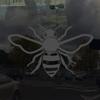 Applicable Pun Honey Bee - Vinyl Decal for Outdoor Use on Cars, ATV, Boats, Windows and More - Dark Grey 4 inch view 2