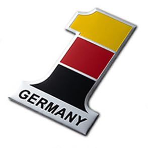2019 NO.1 Flag 3D Metal Car Emblems Sticker for Ford, Toyota, Mitsubishi, Honda, BMW, Mercedes Logo (Germany)