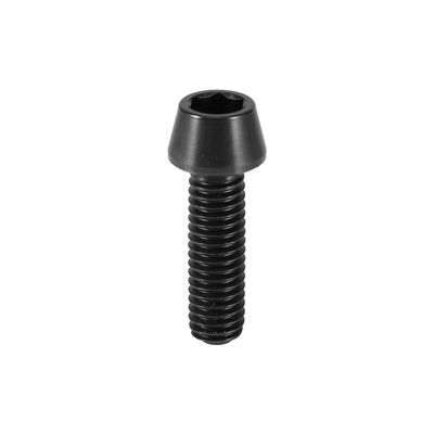 M6 x 16mm/20mm Ti Bolts, Alloy Tapered Bolt Screw with Washer Replacement Replacement Replacement Replacement for Mountain ycle(M6X20-Black)