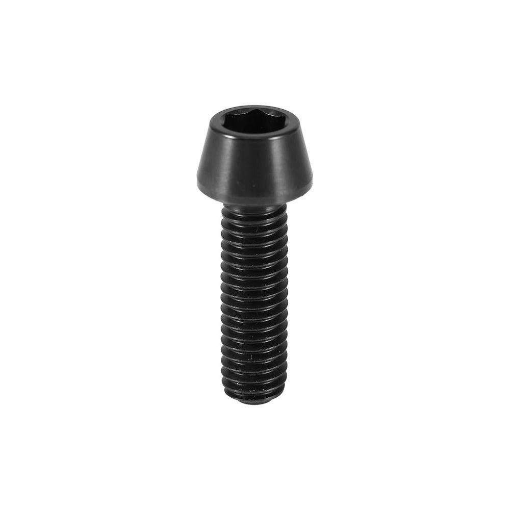 M6 x 16mm/20mm Ti Bolts, Alloy Tapered Bolt Screw with Washer Replacement Replacement Replacement Replacement for Mountain ycle(M6X20-Black)