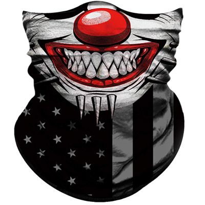Obacle Motorcycle Face Mask Sun UV Dust Wind Protection Tube Mask Seamless Bandana Face Mask for Men Women Bike Riding Cycling Biker Fishing Outdoor Festival (Clown Red Nose 9 Thorns)
