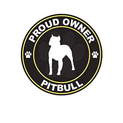 ION Graphics Magnet Proud Owner Pitbull Magnetic Vinyl Dog Canine pet 5" Car Magnet Bumper Sticker