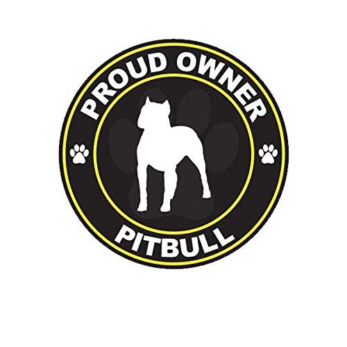 ION Graphics Magnet Proud Owner Pitbull Magnetic Vinyl Dog Canine pet 5" Car Magnet Bumper Sticker