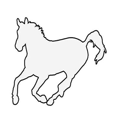 ION Graphics Magnet Horse Running Magnetic Vinyl Die Cut Decal Farm Rodeo 5" Car Magnet Bumper Sticker