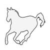 ION Graphics Magnet Horse Running Magnetic Vinyl Die Cut Decal Farm Rodeo 5" Car Magnet Bumper Sticker view 1
