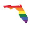 ION Graphics Magnet Florida State Shaped Gay Pride Rainbow Flag Magnetic Vinyl LGBT FL 5" Car Magnet Bumper Sticker view 1