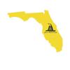 ION Graphics Magnet Florida State Shaped Gadsden Flag Magnetic Vinyl FL 5" Car Magnet Bumper Sticker view 1