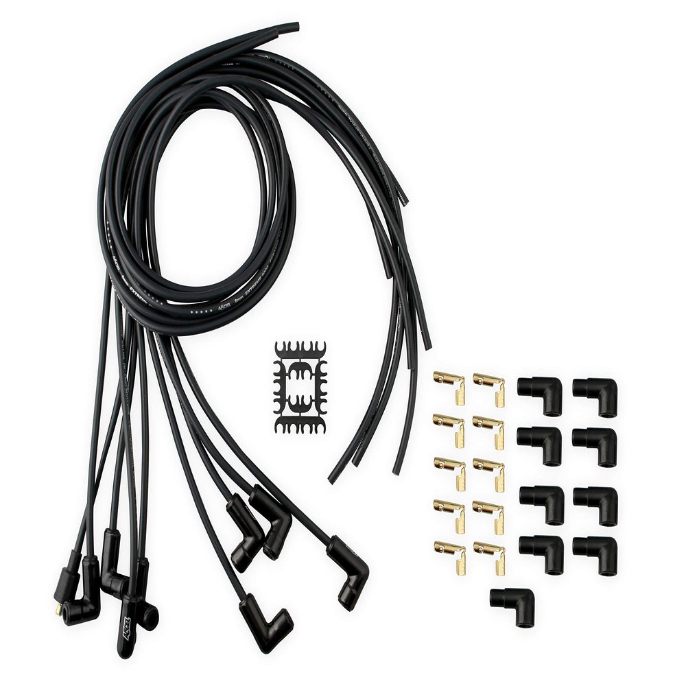 ACCEL 9001CK Extreme 9000 Spark Plug Wire Set - Universal - 90 Degree Black Ceramic Boots