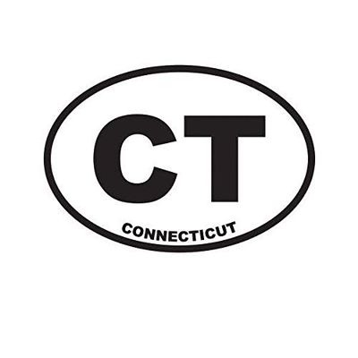 ION Graphics Magnet Connecticut State Oval Magnetic Vinyl CT 5" Car Magnet Bumper Sticker