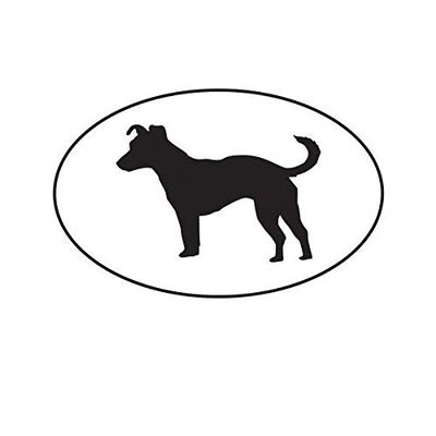 ION Graphics Magnet Jack Russel Terrier Euro Oval Magnetic Vinyl Dog Canine pet 5" Car Magnet Bumper Sticker
