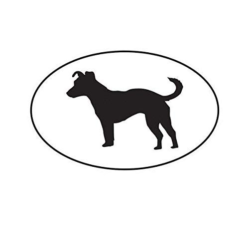 ION Graphics Magnet Jack Russel Terrier Euro Oval Magnetic Vinyl Dog Canine pet 5" Car Magnet Bumper Sticker