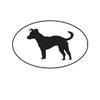 ION Graphics Magnet Jack Russel Terrier Euro Oval Magnetic Vinyl Dog Canine pet 5" Car Magnet Bumper Sticker view 1