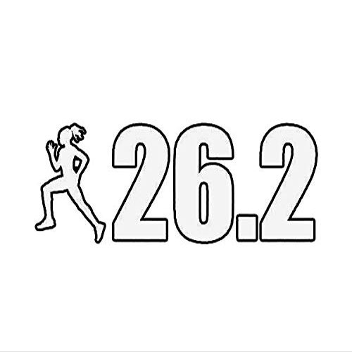 ION Graphics Magnet Womens Marathon 26.2 Magnetic Vinyl Die Cut Decal Woman Girl Girls Cross Country 5" Car Magnet Bumper Sticker