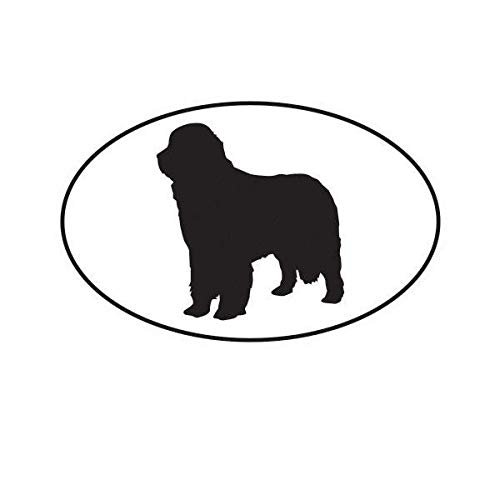 ION Graphics Magnet Newfoundland Euro Oval Magnetic Vinyl Dog Canine pet 5" Car Magnet Bumper Sticker