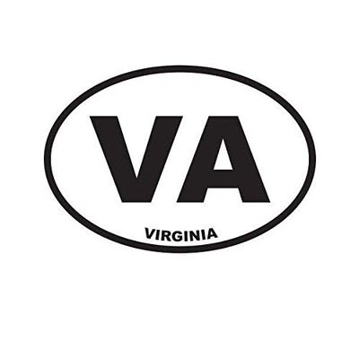 ION Graphics Magnet Virginia State Oval Magnetic Vinyl VA 5" Car Magnet Bumper Sticker
