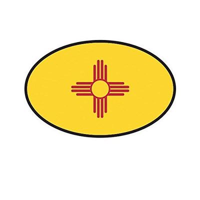 ION Graphics Magnet New Mexico State Flag Oval Magnetic Vinyl V4 NM 5" Car Magnet Bumper Sticker