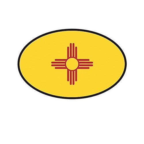 ION Graphics Magnet New Mexico State Flag Oval Magnetic Vinyl V4 NM 5" Car Magnet Bumper Sticker