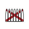 ION Graphics Magnet Alabama Flag Bullet Ammo Magnetic Vinyl Vinyl Decal AL .223 5.56mm 2a 2nd Gun Rights 5" Car Magnet Bumper Sticker view 1