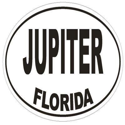 Magnet Jupiter Florida Oval Vinyl Magnetic Bumper Sticker Decal D1544 Euro Oval 5"
