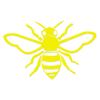 Applicable Pun Honey Bee - Vinyl Decal for Outdoor Use on Cars, ATV, Boats, Windows and More - Yellow 5 inch view 1