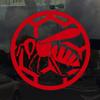 Applicable Pun Honey Bee Honeycomb - Vinyl Decal for Outdoor Use on Cars, ATV, Boats, Windows and More - Red 6 inch view 2