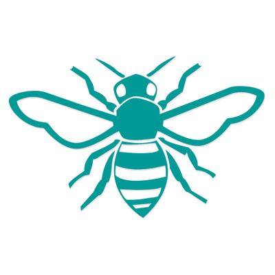 Applicable Pun Honey Bee - Vinyl Decal for Outdoor Use on Cars, ATV, Boats, Windows and More - Turquoise 4 inch