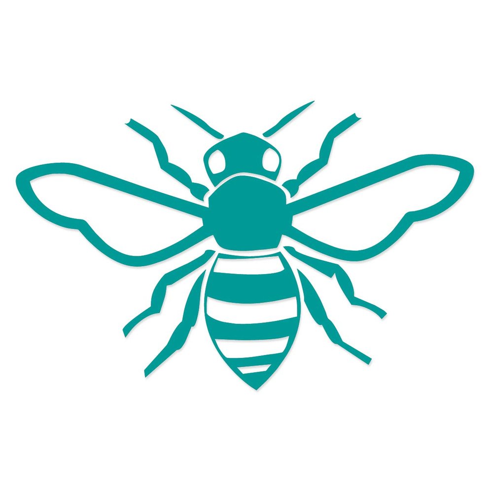 Applicable Pun Honey Bee - Vinyl Decal for Outdoor Use on Cars, ATV, Boats, Windows and More - Turquoise 4 inch
