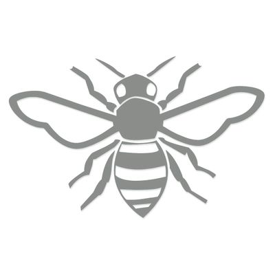 Applicable Pun Honey Bee - Vinyl Decal for Outdoor Use on Cars, ATV, Boats, Windows and More - Middle Grey 3 inch