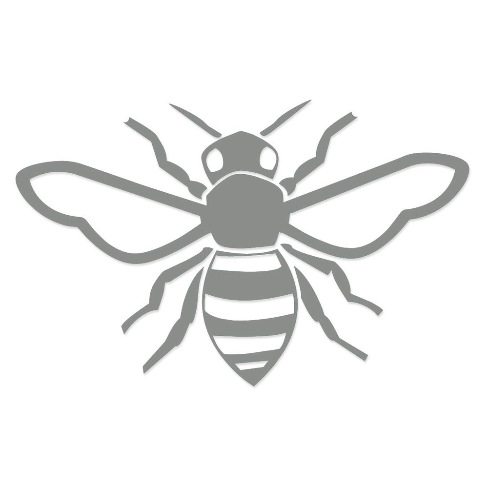 Applicable Pun Honey Bee - Vinyl Decal for Outdoor Use on Cars, ATV, Boats, Windows and More - Middle Grey 3 inch