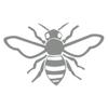 Applicable Pun Honey Bee - Vinyl Decal for Outdoor Use on Cars, ATV, Boats, Windows and More - Middle Grey 3 inch view 1