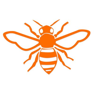 Applicable Pun Honey Bee - Vinyl Decal for Outdoor Use on Cars, ATV, Boats, Windows and More - Orange 4 inch