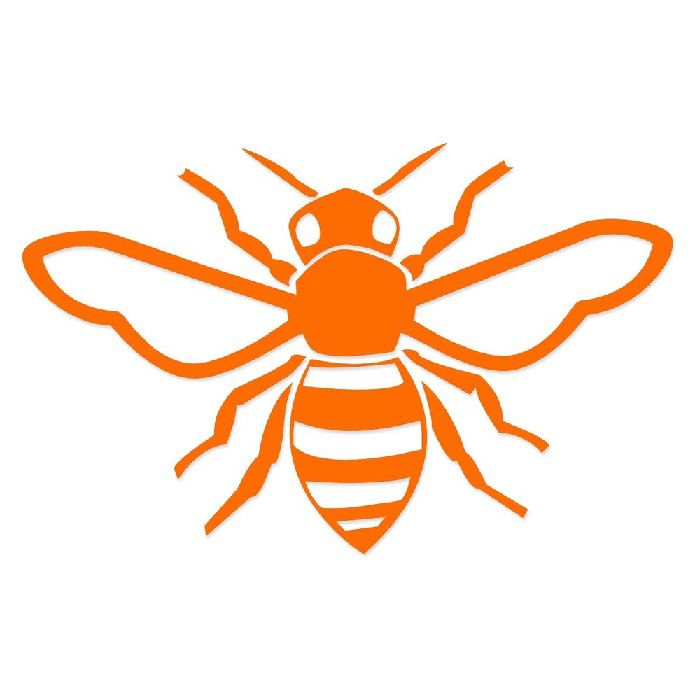 Applicable Pun Honey Bee - Vinyl Decal for Outdoor Use on Cars, ATV, Boats, Windows and More - Orange 4 inch