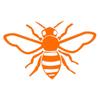 Applicable Pun Honey Bee - Vinyl Decal for Outdoor Use on Cars, ATV, Boats, Windows and More - Orange 4 inch view 1