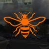 Applicable Pun Honey Bee - Vinyl Decal for Outdoor Use on Cars, ATV, Boats, Windows and More - Orange 4 inch view 2