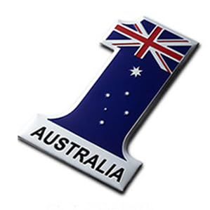 2019 NO.1 Flag 3D Metal Car Emblems Sticker for Ford, Toyota, Mitsubishi, Honda, BMW, Mercedes Logo (Australia)