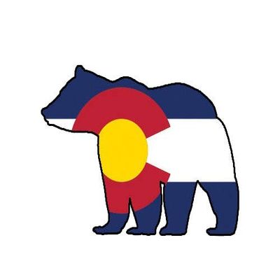 ION Graphics Magnet Colorado State Shaped Bear Flag Magnetic Vinyl Die Cut Vinyl Outdoors Wilderness CO 5" Car Magnet Bumper Sticker