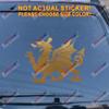 Wales Red Dragon Decal Sticker Welsh Y Ddraig Goch Car Vinyl Pick Size Color e (Gold, 4'' (10.2cm)) view 1