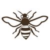 Applicable Pun Honey Bee - Vinyl Decal for Outdoor Use on Cars, ATV, Boats, Windows and More - Brown 3 inch view 1